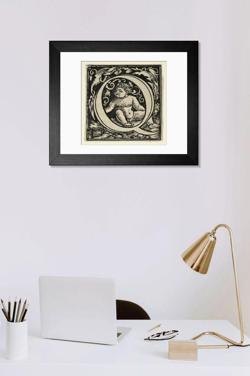 Shown hanging in a room: Modern 14"x12" (36x31cm)