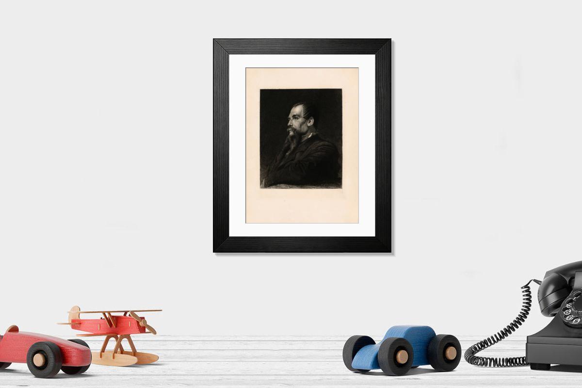 Shown hanging in a room: Modern 14"x12" (36x31cm)