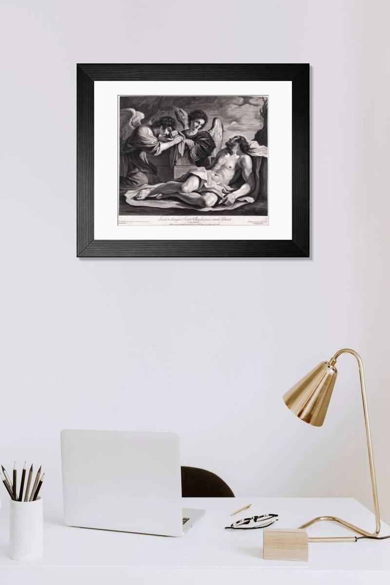 Shown hanging in a room: Modern 14"x12" (36x31cm)