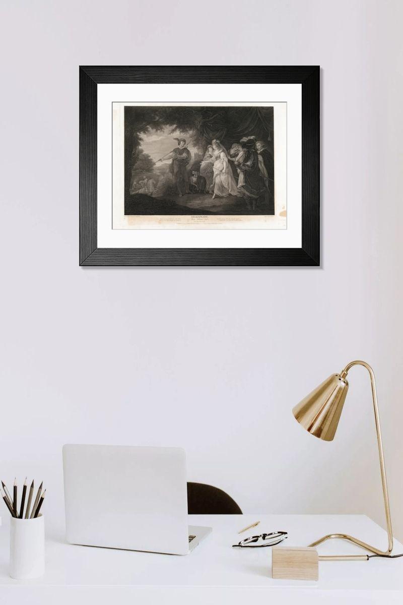 Shown hanging in a room: Modern 14"x12" (36x31cm)