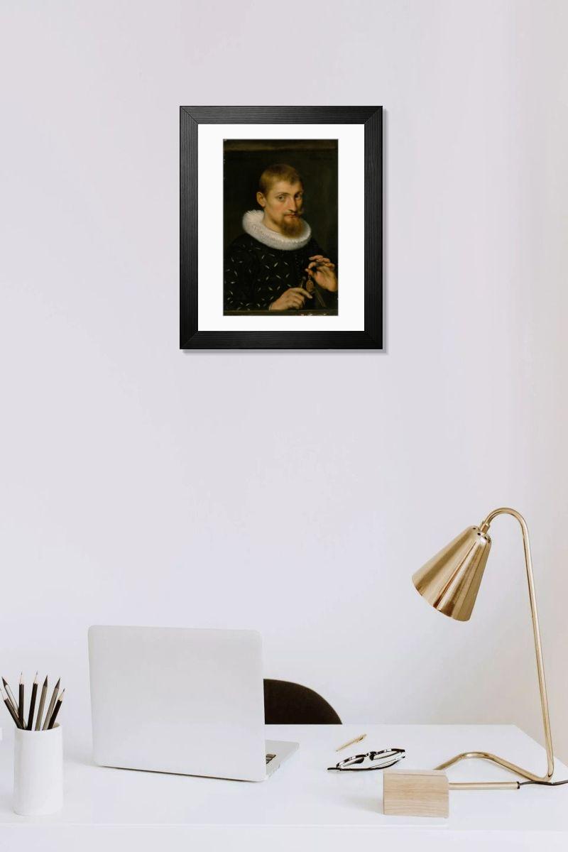 Shown hanging in a room: Modern 14"x12" (36x31cm)