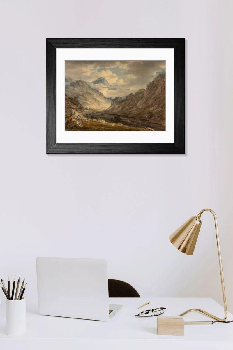 Shown hanging in a room: Modern 14"x12" (36x31cm)