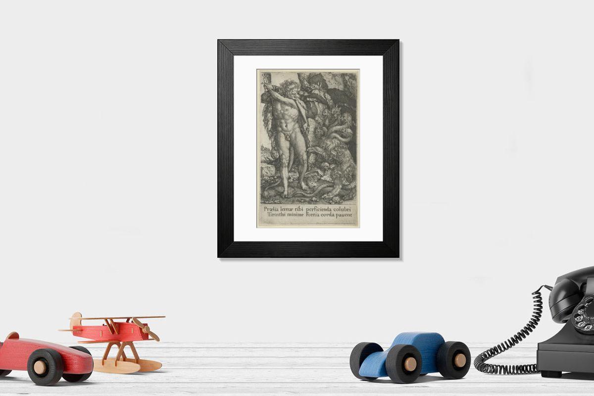 Shown hanging in a room: Modern 14"x12" (36x31cm)