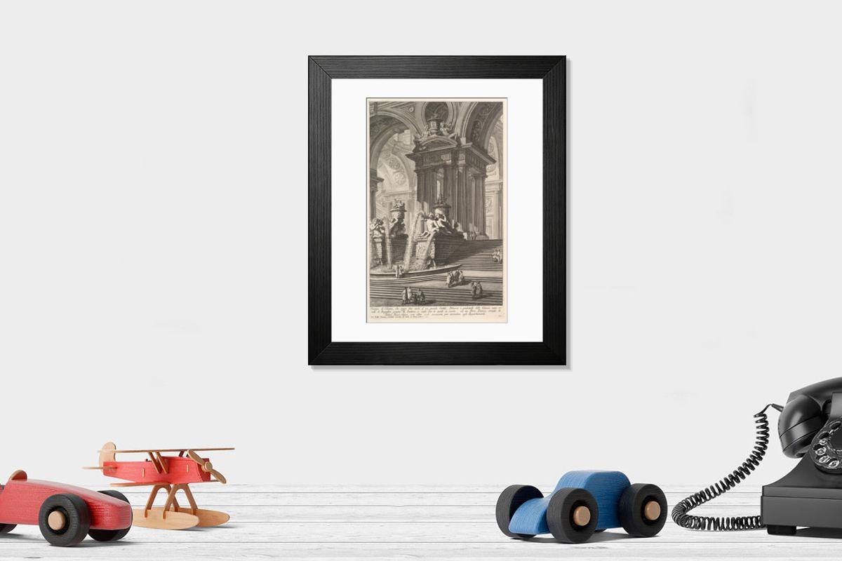 Shown hanging in a room: Modern 14"x12" (36x31cm)