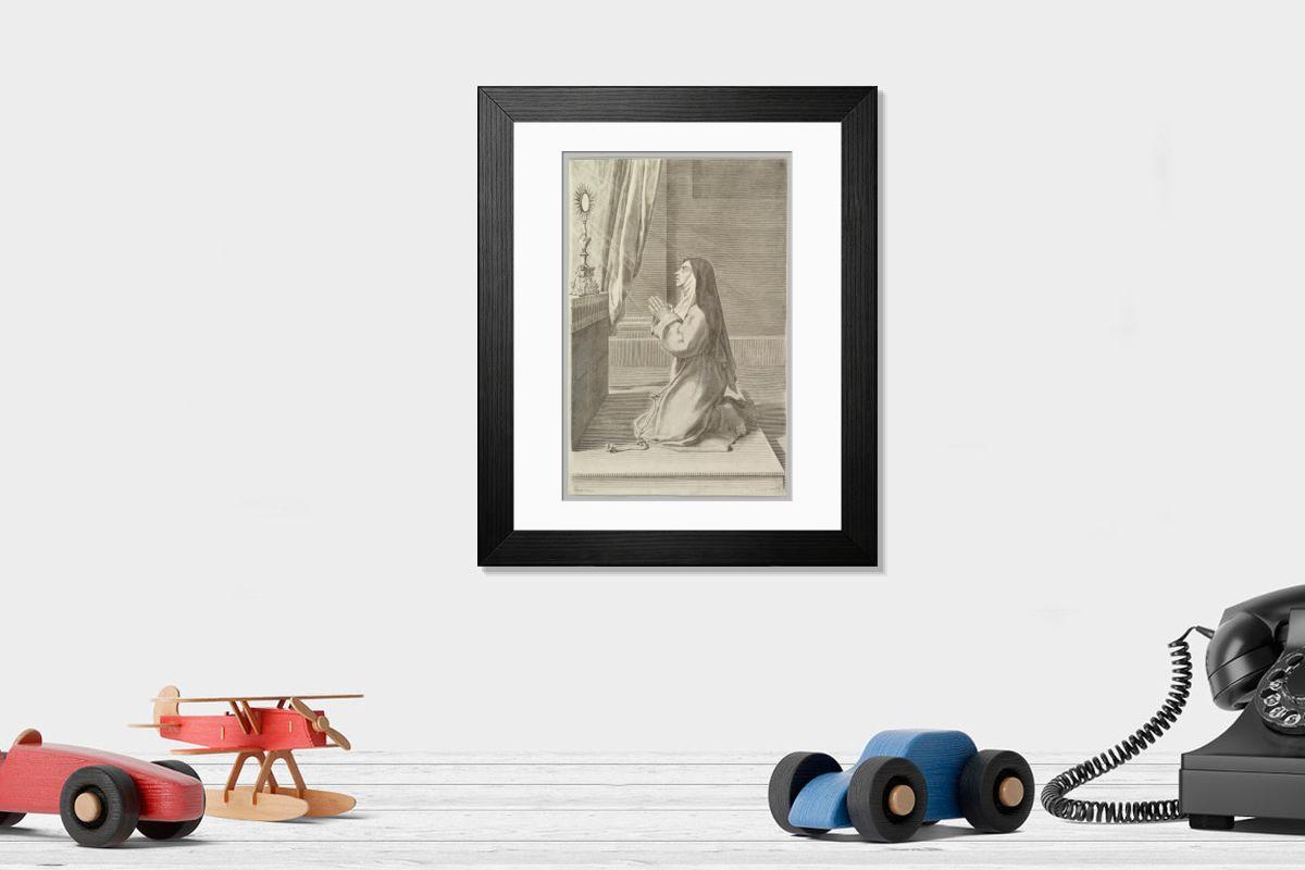 Shown hanging in a room: Modern 14"x12" (36x31cm)