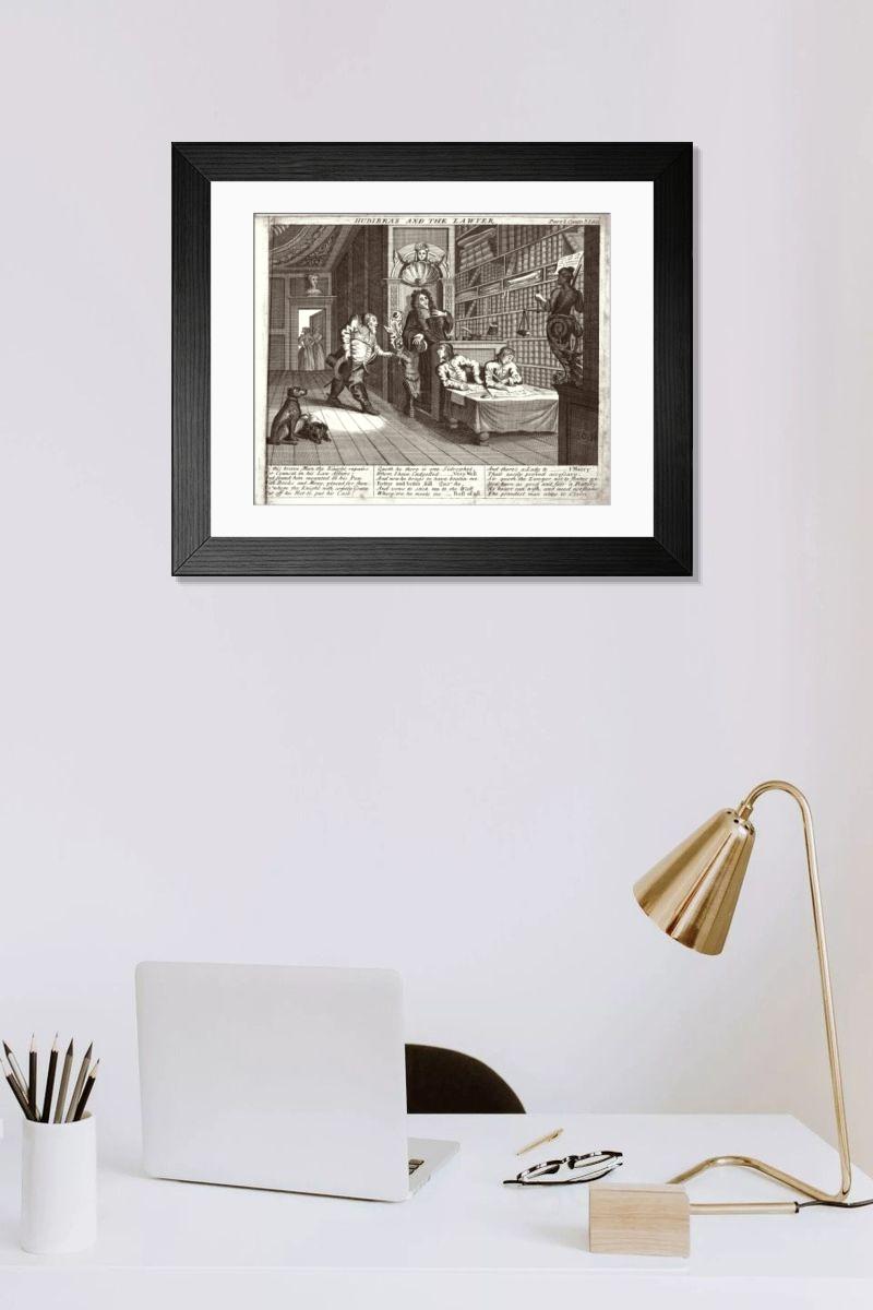 Shown hanging in a room: Modern 14"x12" (36x31cm)