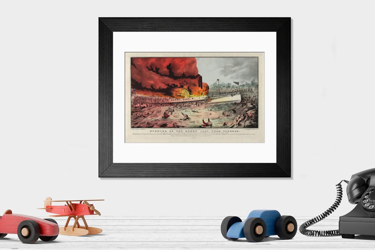 Shown hanging in a room: Modern 14"x12" (36x31cm)