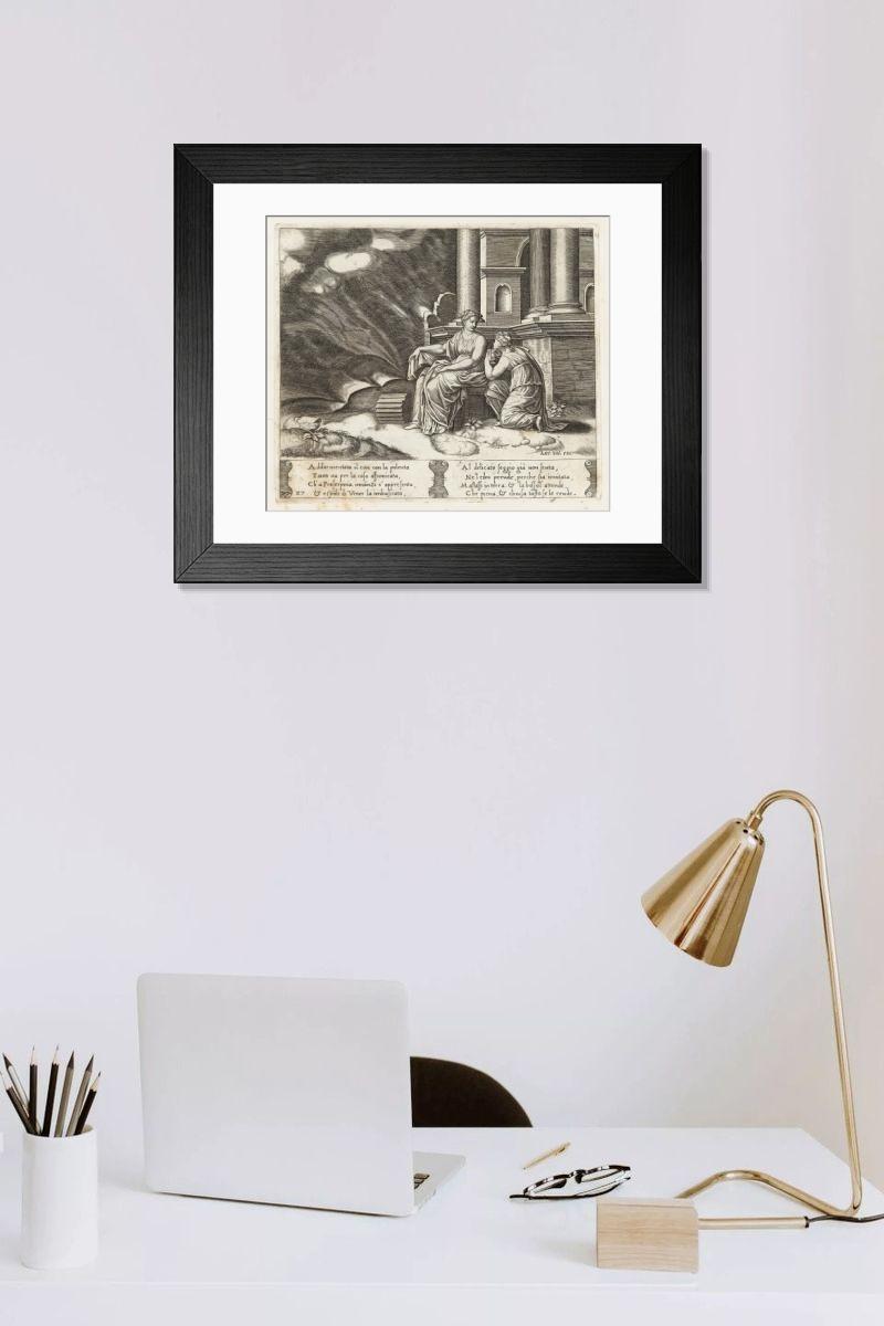 Shown hanging in a room: Modern 14"x12" (36x31cm)