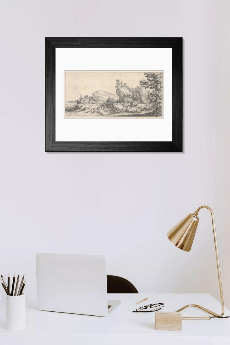 Shown hanging in a room: Modern 14"x12" (36x31cm)