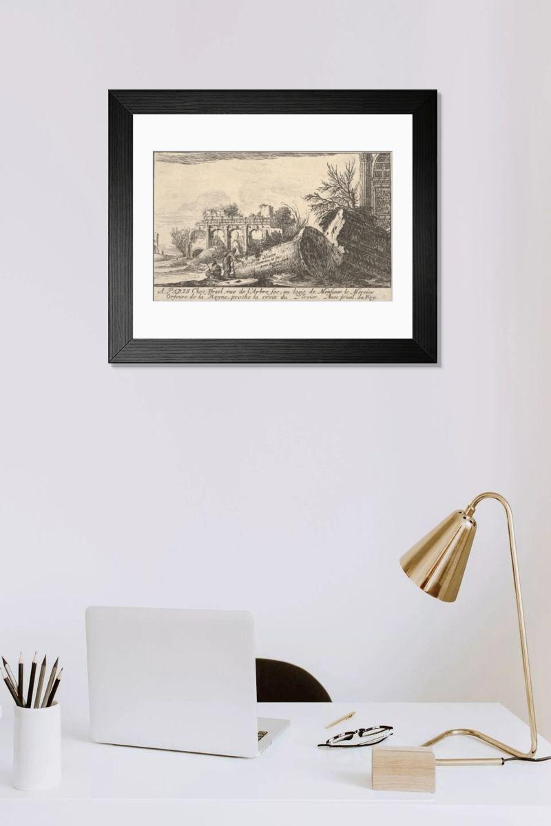Shown hanging in a room: Modern 14"x12" (36x31cm)