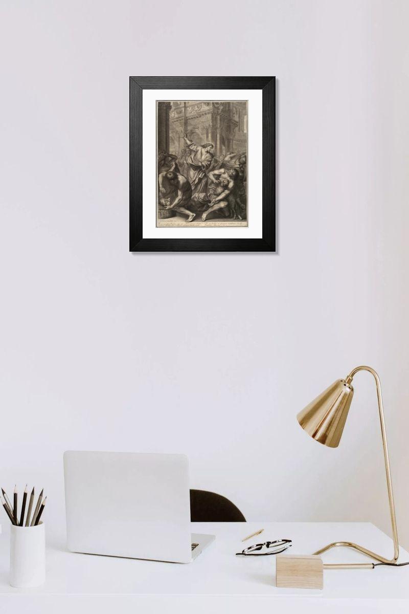 Shown hanging in a room: Modern 14"x12" (36x31cm)