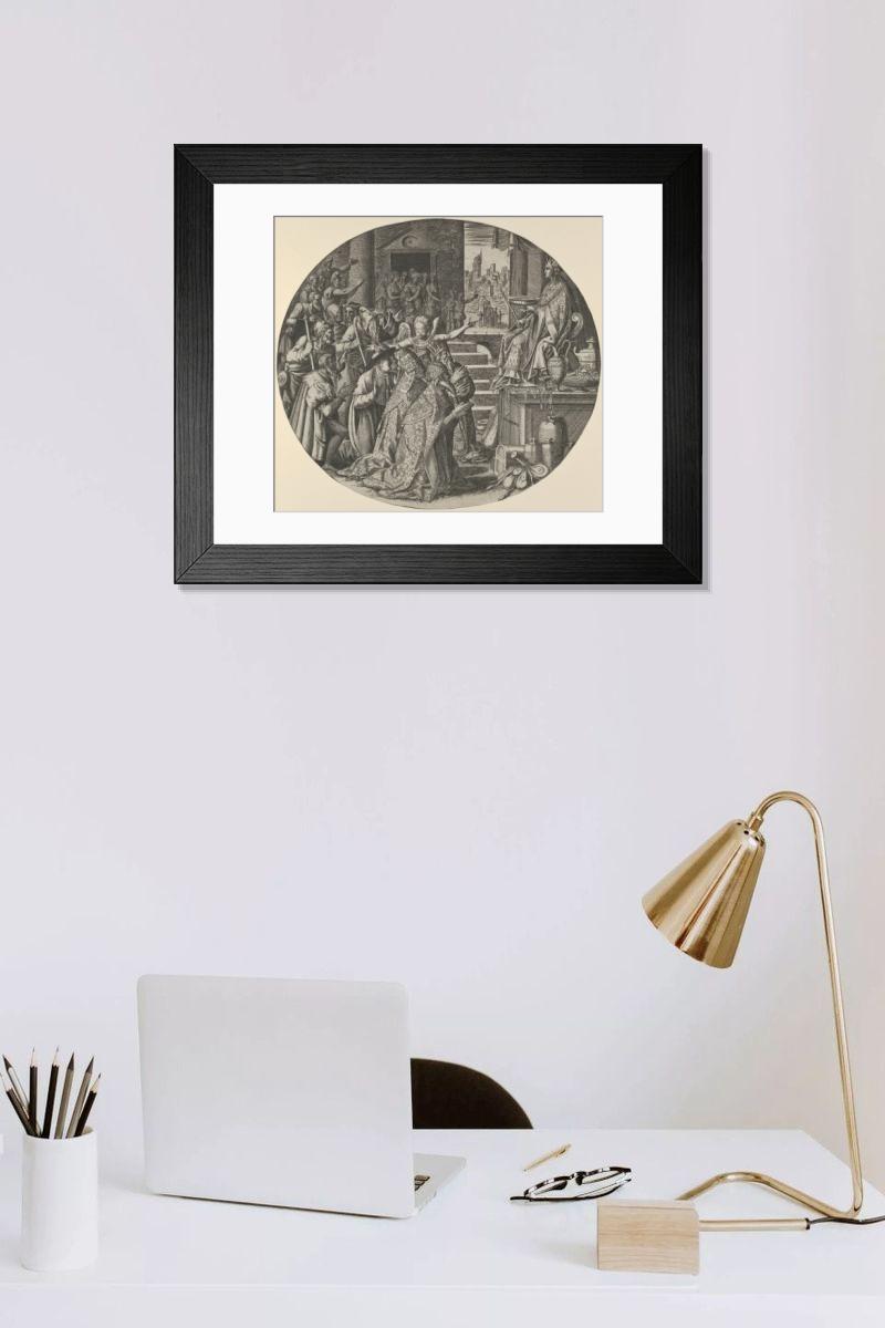 Shown hanging in a room: Modern 14"x12" (36x31cm)