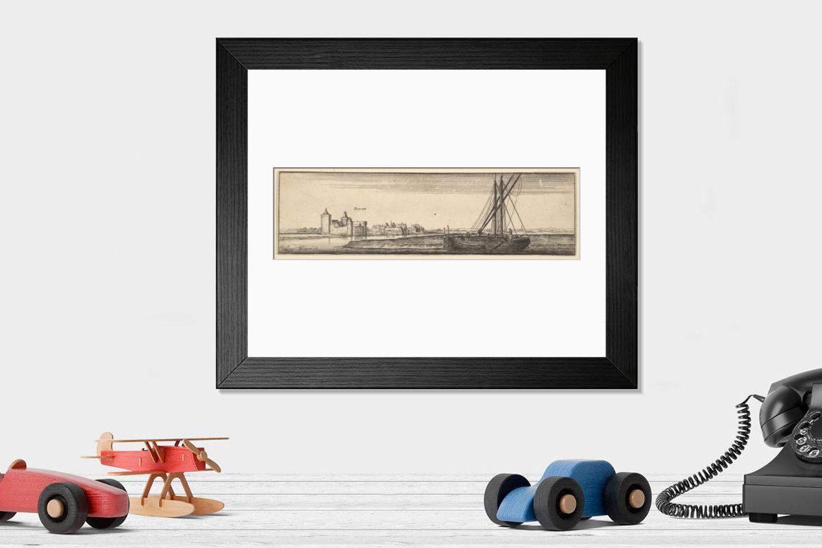 Shown hanging in a room: Modern 14"x12" (36x31cm)