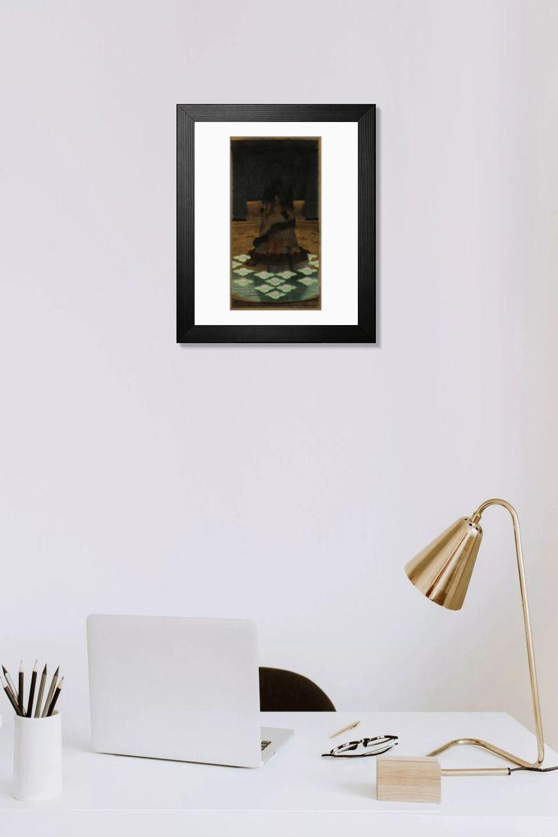Shown hanging in a room: Modern 14"x12" (36x31cm)