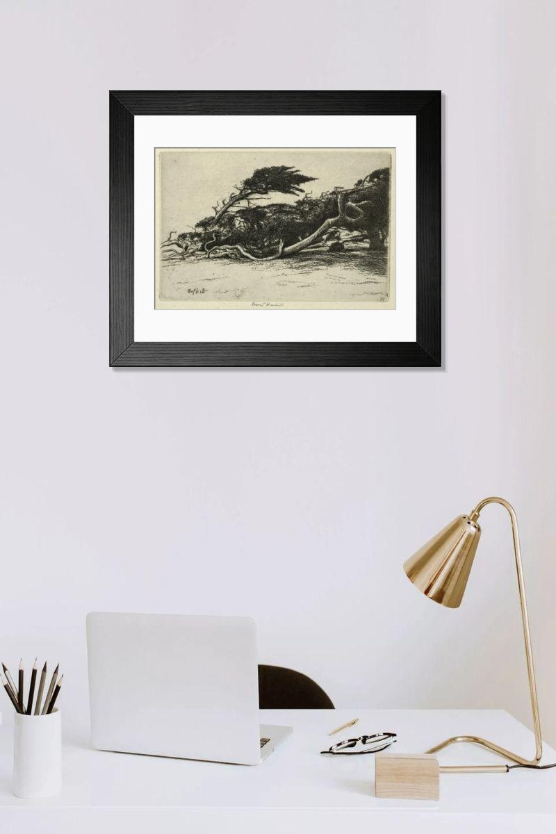 Shown hanging in a room: Modern 14"x12" (36x31cm)