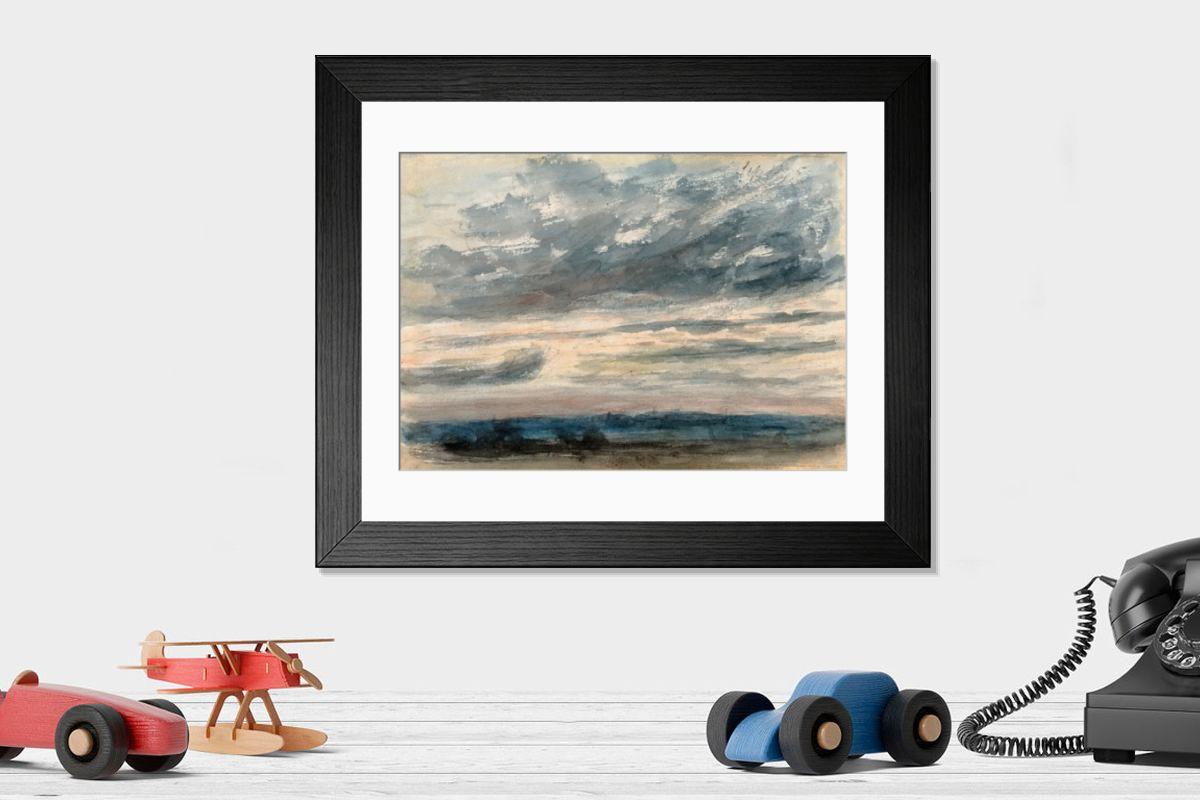 Shown hanging in a room: Modern 14"x12" (36x31cm)