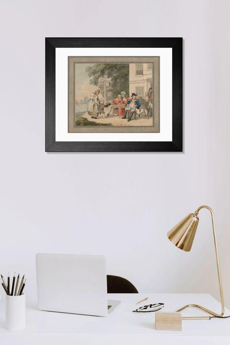 Shown hanging in a room: Modern 14"x12" (36x31cm)
