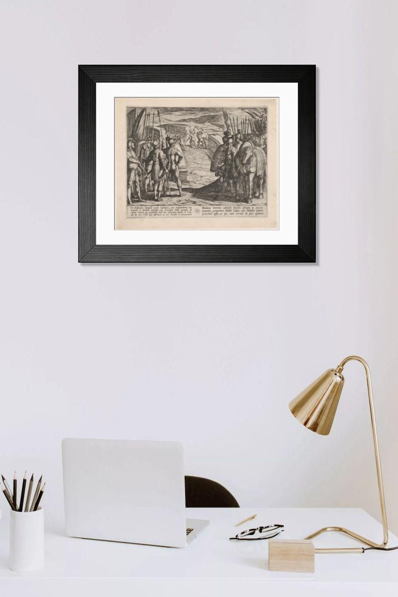 Shown hanging in a room: Modern 14"x12" (36x31cm)