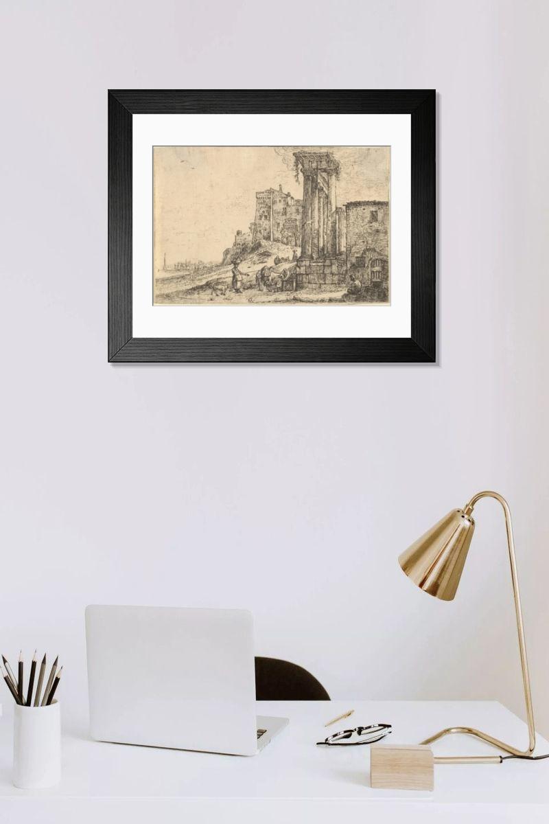 Shown hanging in a room: Modern 14"x12" (36x31cm)