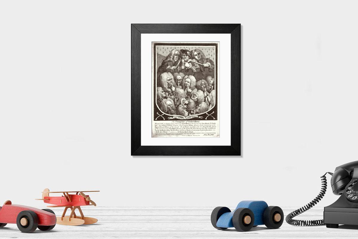 Shown hanging in a room: Modern 14"x12" (36x31cm)