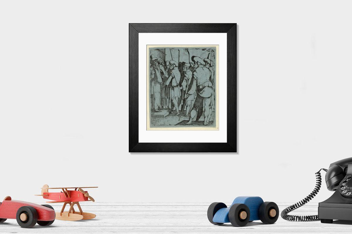 Shown hanging in a room: Modern 14"x12" (36x31cm)