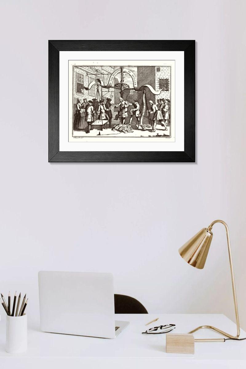 Shown hanging in a room: Modern 14"x12" (36x31cm)