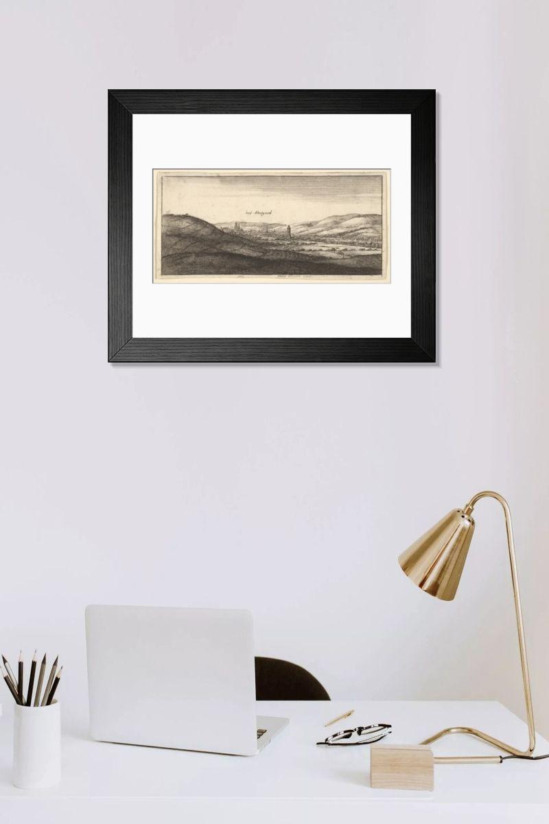 Shown hanging in a room: Modern 14"x12" (36x31cm)