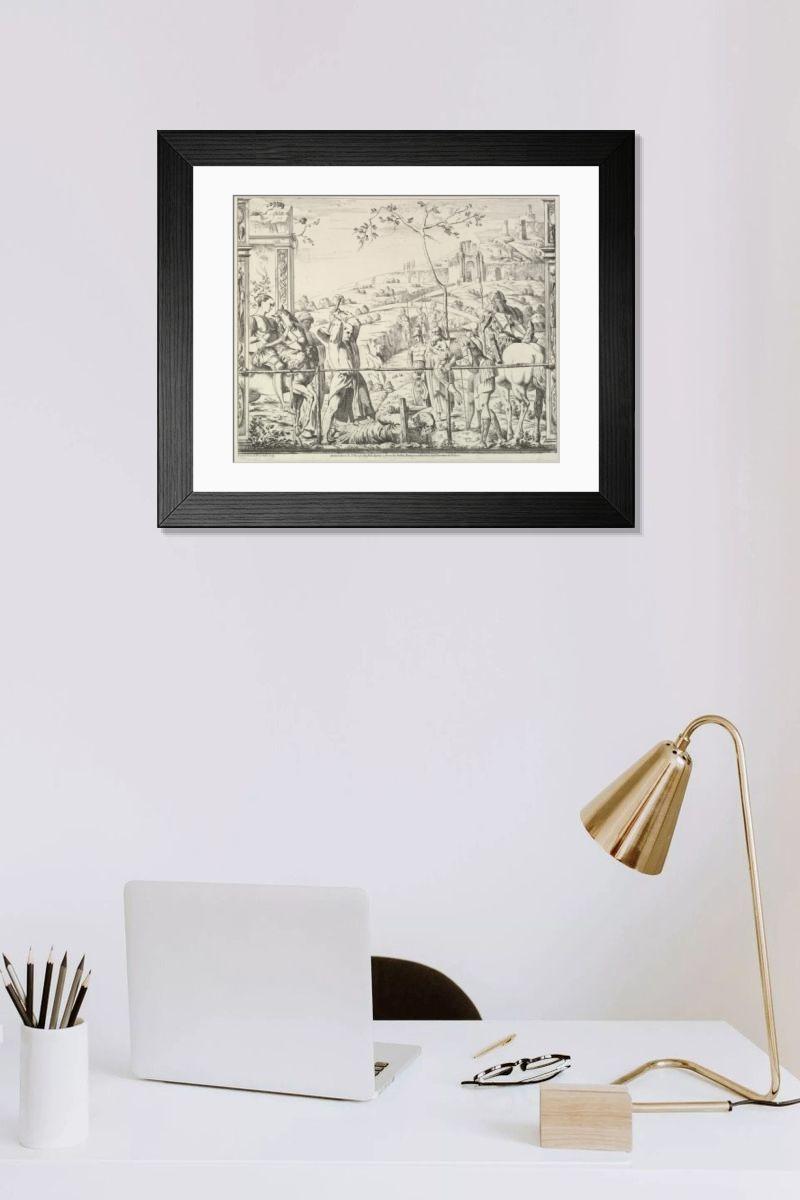 Shown hanging in a room: Modern 14"x12" (36x31cm)