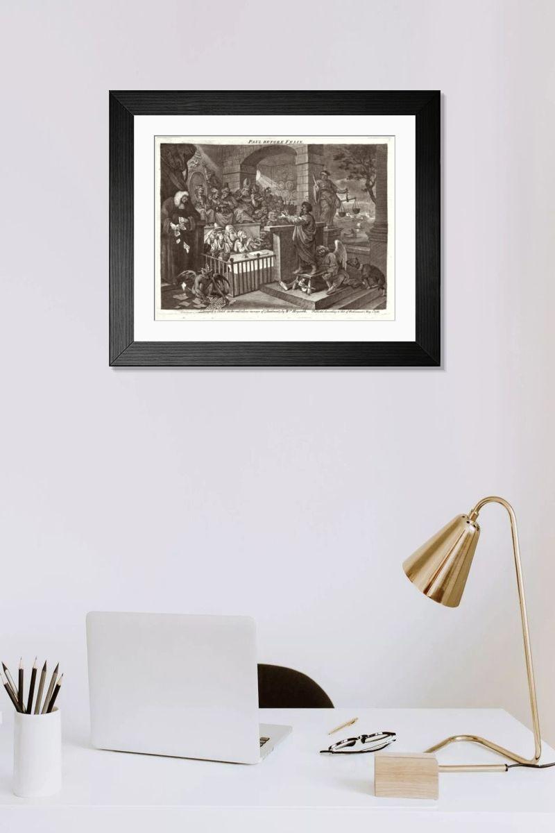 Shown hanging in a room: Modern 14"x12" (36x31cm)