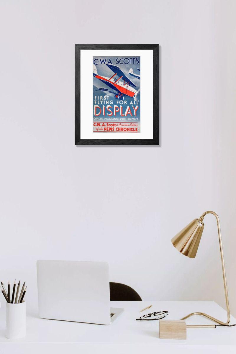 Shown hanging in a room: Modern 14"x12" (36x31cm)