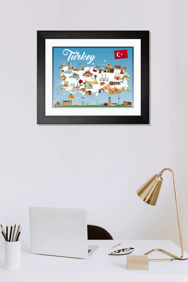 Shown hanging in a room: Modern 14"x12" (36x31cm)
