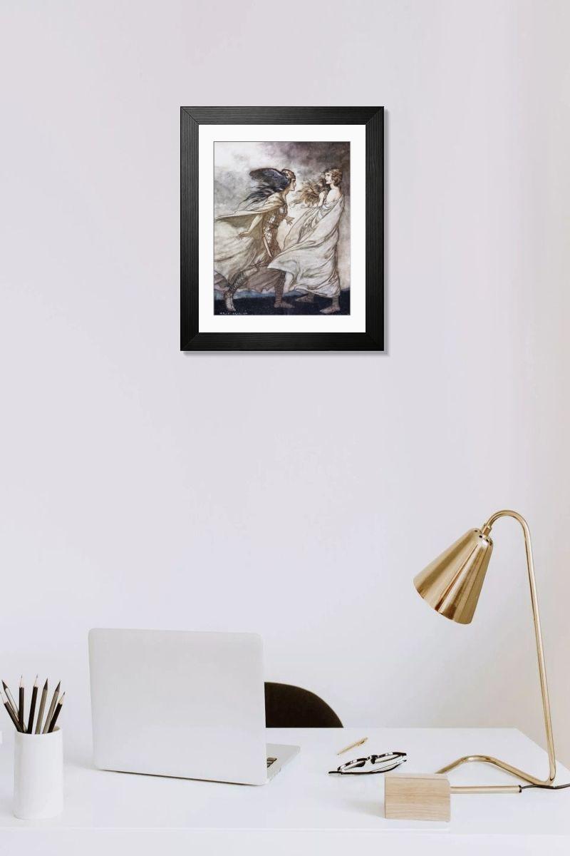 Shown hanging in a room: Modern 14"x12" (36x31cm)