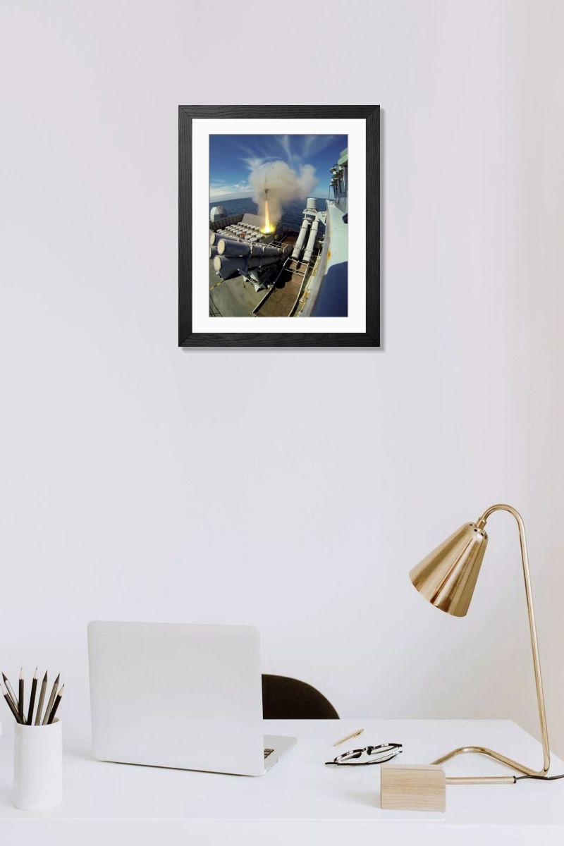 Shown hanging in a room: Modern 14"x12" (36x31cm)