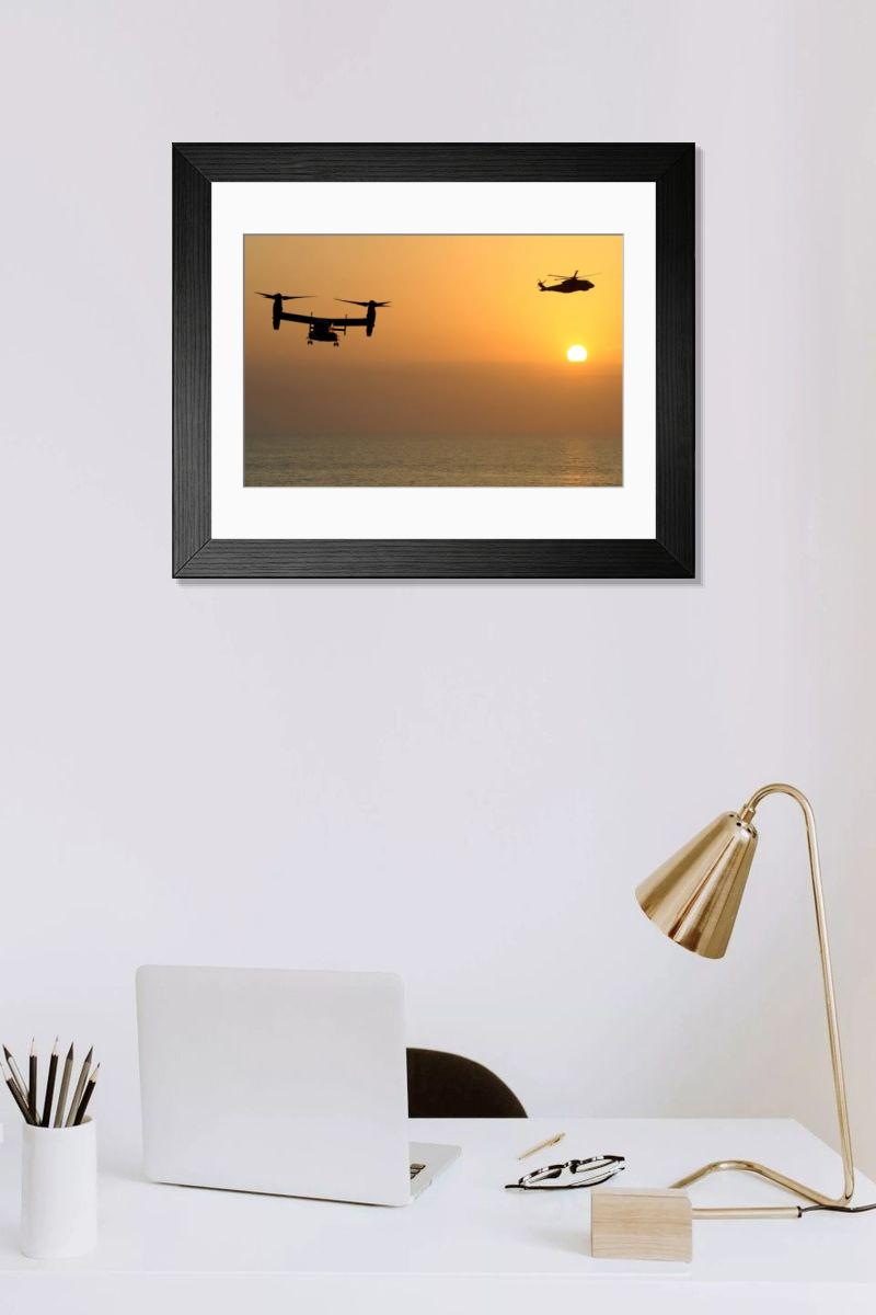 Shown hanging in a room: Modern 14"x12" (36x31cm)
