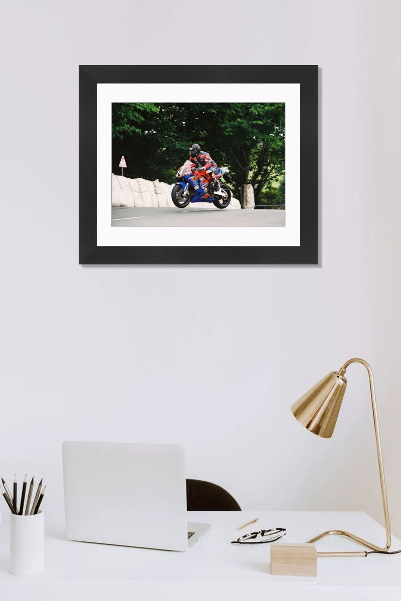 Guy Martin Suzuki 2004 Production 600 TT Print. Art Prints