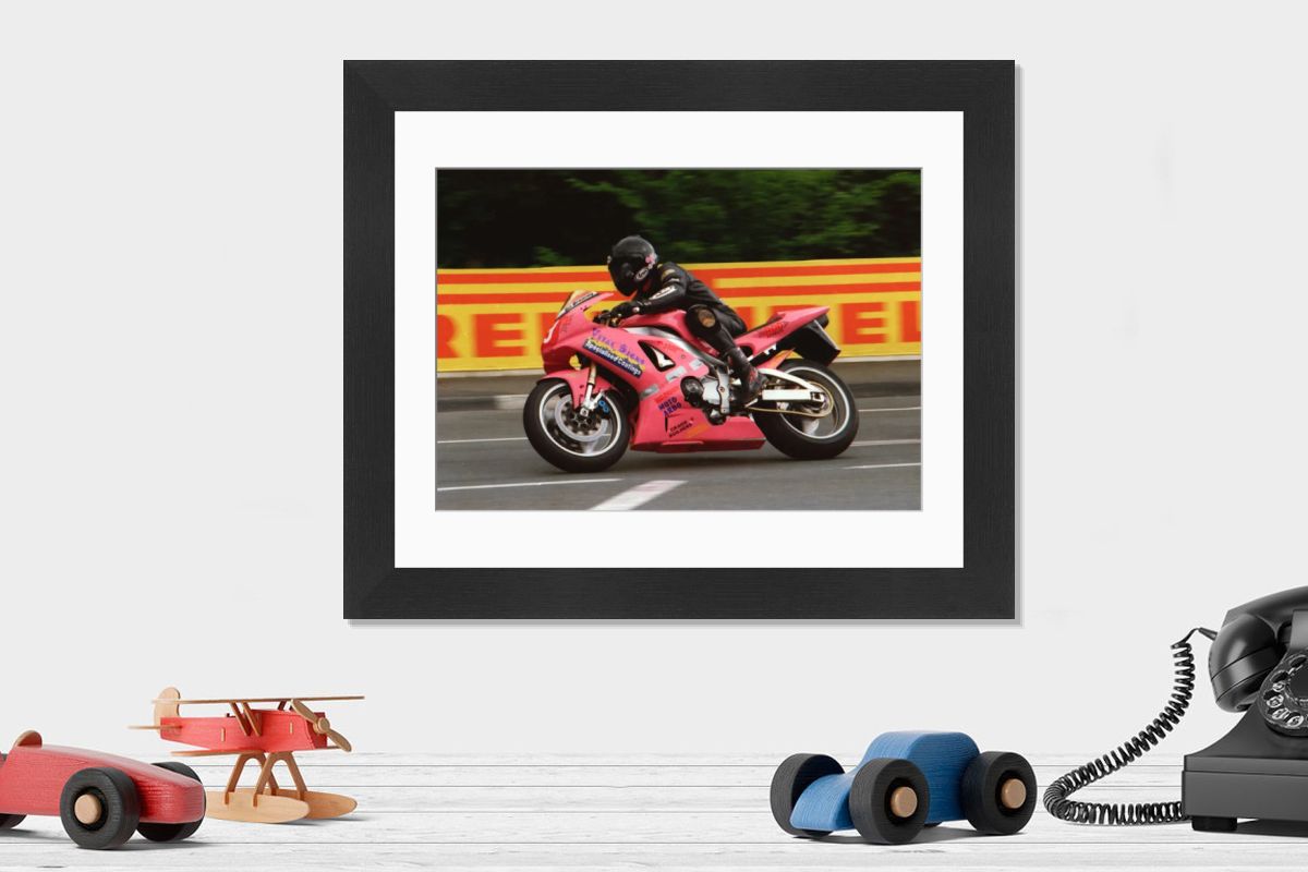 1999 Production TT Print: Ian Armstrong at Braddan Bridge. Art