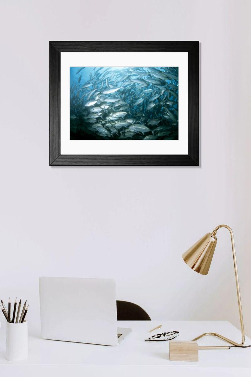 Shown hanging in a room: Modern 14"x12" (36x31cm)