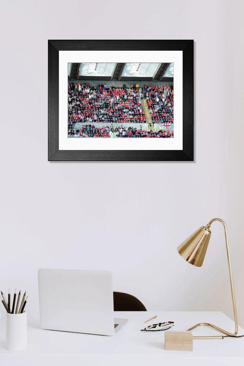 Shown hanging in a room: Modern 14"x12" (36x31cm)