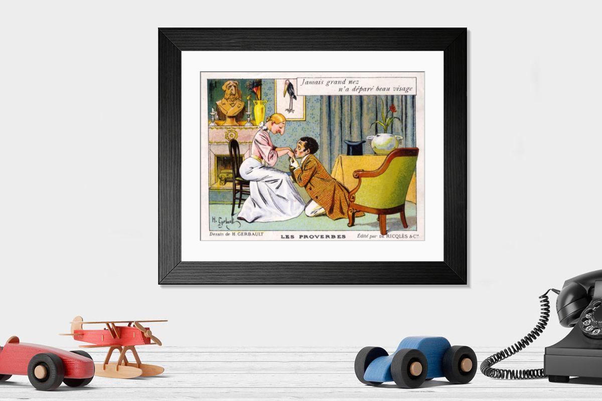 Shown hanging in a room: Modern 14"x12" (36x31cm)