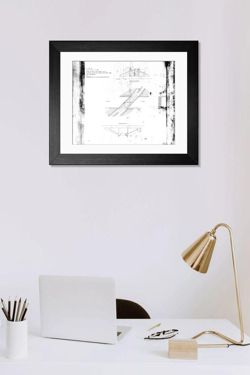 Shown hanging in a room: Modern 14"x12" (36x31cm)