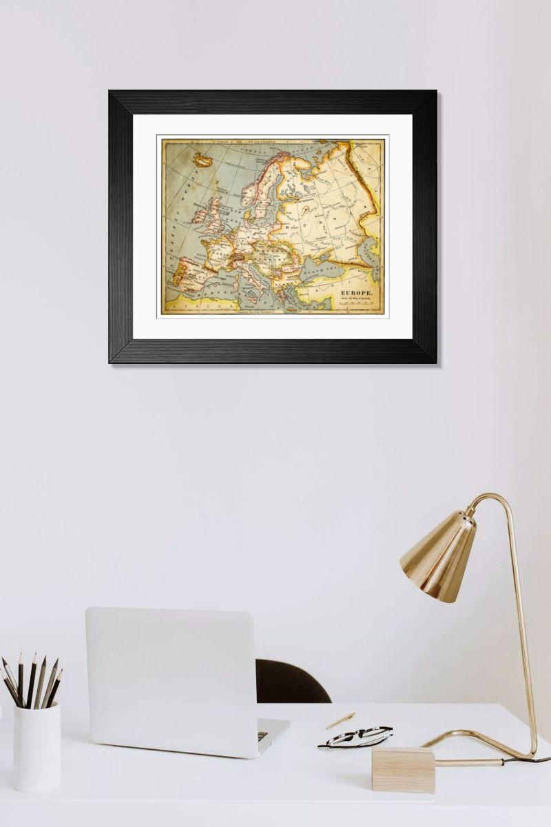 Shown hanging in a room: Modern 14"x12" (36x31cm)
