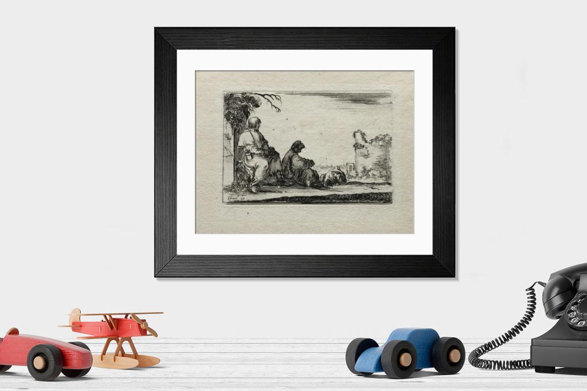 Shown hanging in a room: Modern 14"x12" (36x31cm)