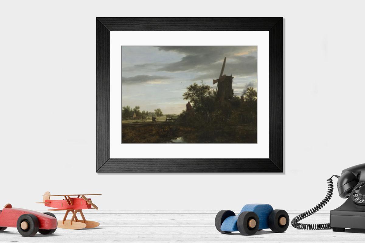 Shown hanging in a room: Modern 14"x12" (36x31cm)