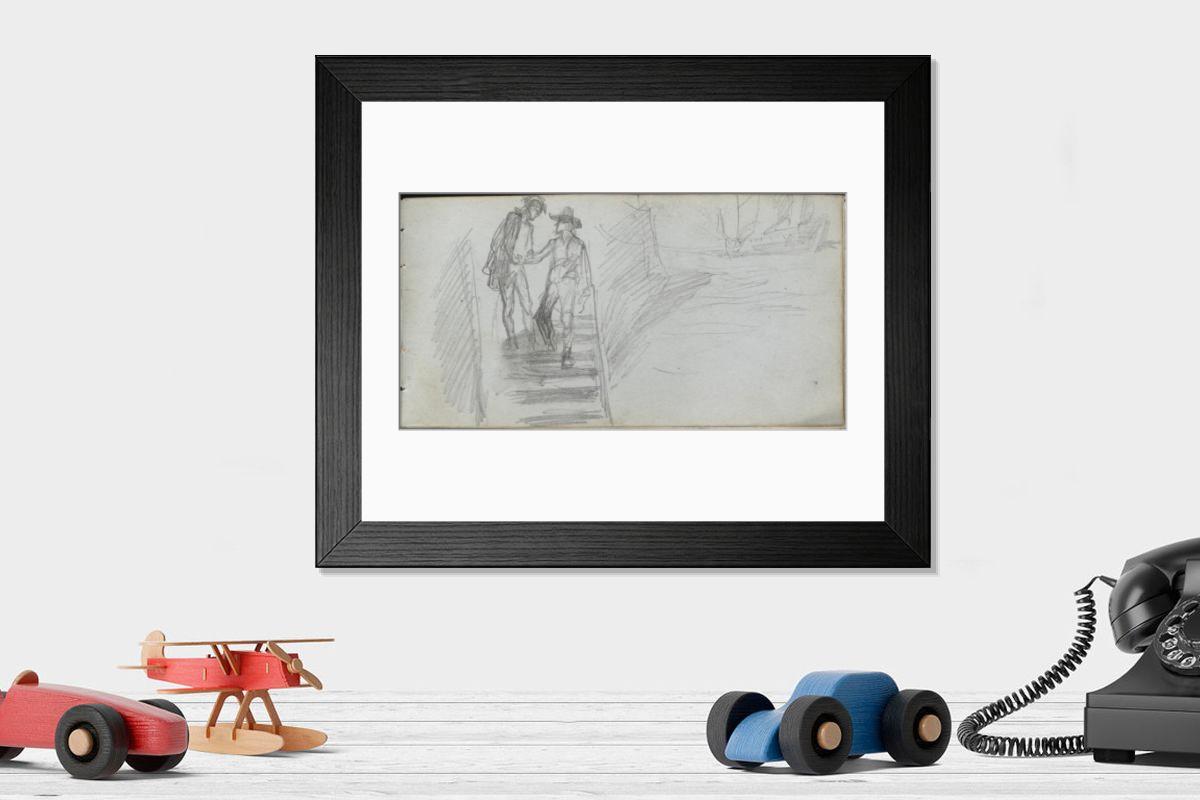 Shown hanging in a room: Modern 14"x12" (36x31cm)