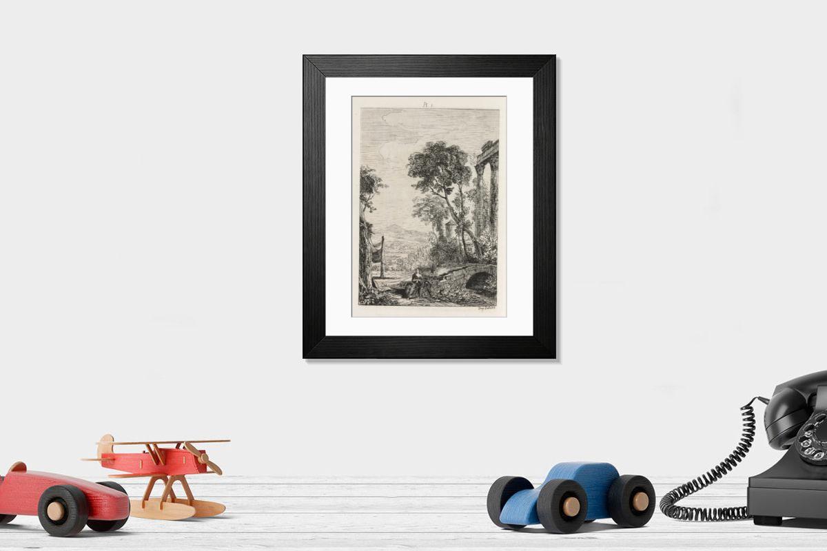Shown hanging in a room: Modern 14"x12" (36x31cm)
