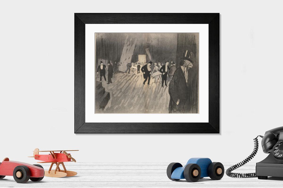 Shown hanging in a room: Modern 14"x12" (36x31cm)