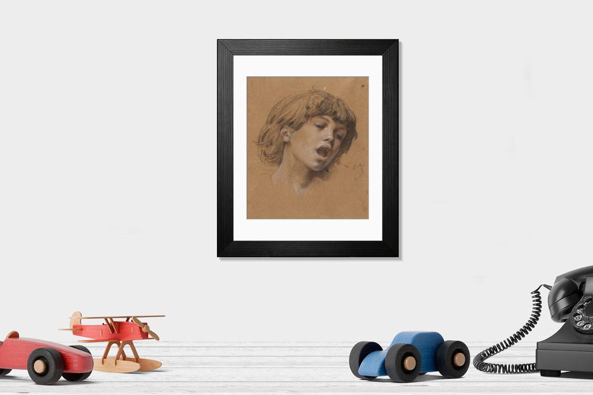 Shown hanging in a room: Modern 14"x12" (36x31cm)