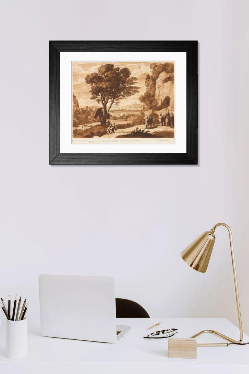 Shown hanging in a room: Modern 14"x12" (36x31cm)