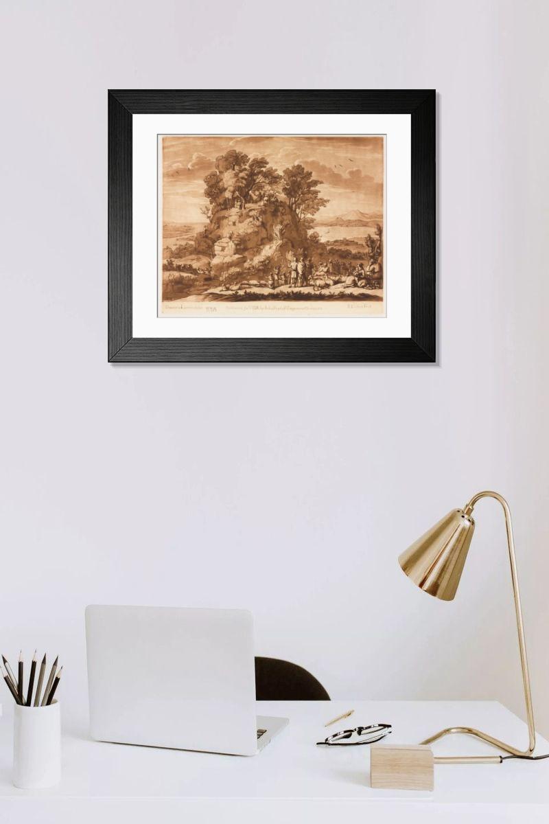 Shown hanging in a room: Modern 14"x12" (36x31cm)