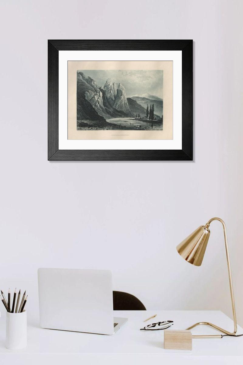 Shown hanging in a room: Modern 14"x12" (36x31cm)